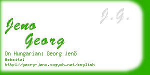 jeno georg business card